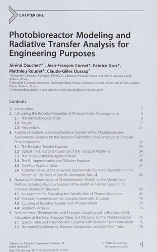 Photobioreaction Engineering