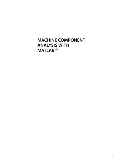 Machine Component Analysis with MATLAB