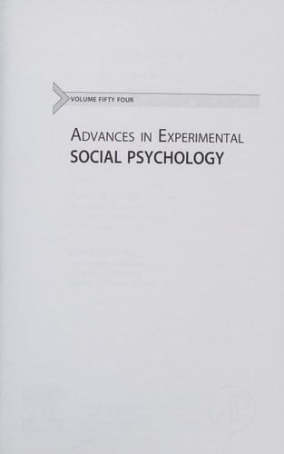 Advances in Experimental Social Psychology