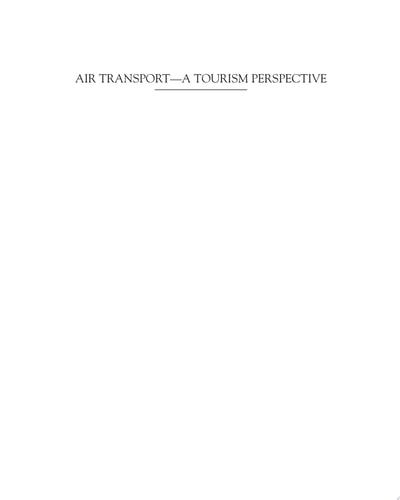 Air Transport - A Tourism Perspective