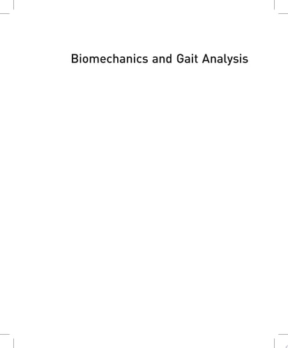 Biomechanics and Gait Analysis