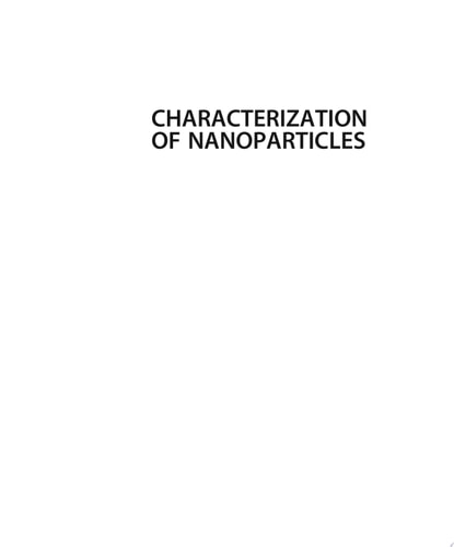 Characterization of Nanoparticles Measurement Processes for Nanoparticles