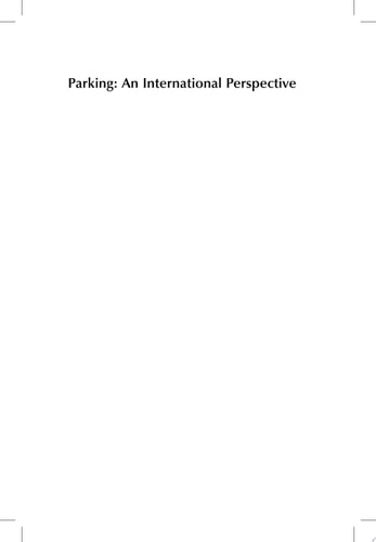 Parking An International Perspective