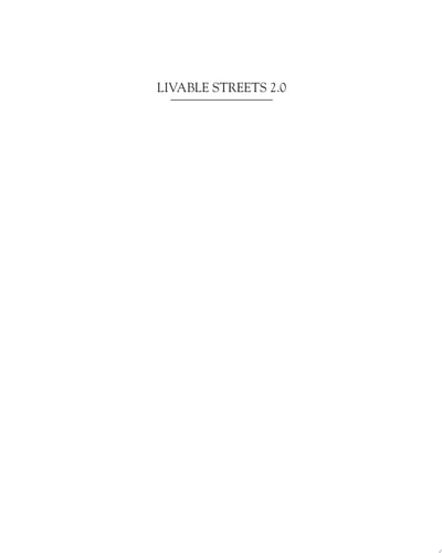 Livable Streets 2.0