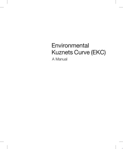 Environmental Kuznets Curve (EKC) A Manual