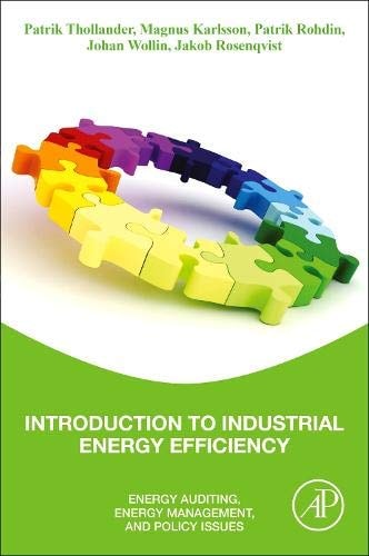 Introduction to Industrial Energy Efficiency Energy Auditing, Energy Management, and Policy Issues