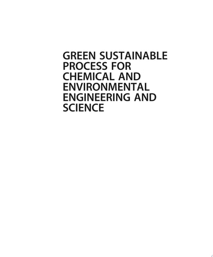 Green Sustainable Process for Chemical and Environmental Engineering and Science Supercritical Carbon Dioxide as Green Solvent