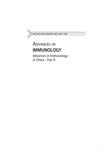 Advances in Immunology in China - Part B