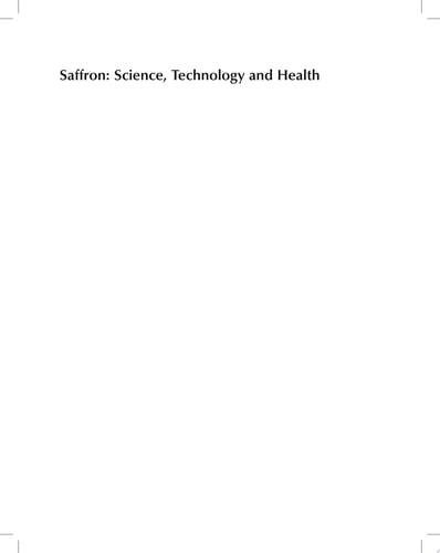 Saffron Science, Technology and Health