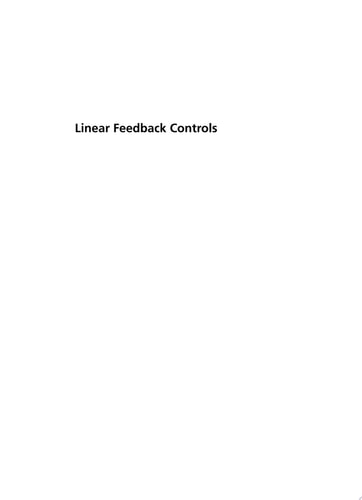 Linear Feedback Controls The Essentials