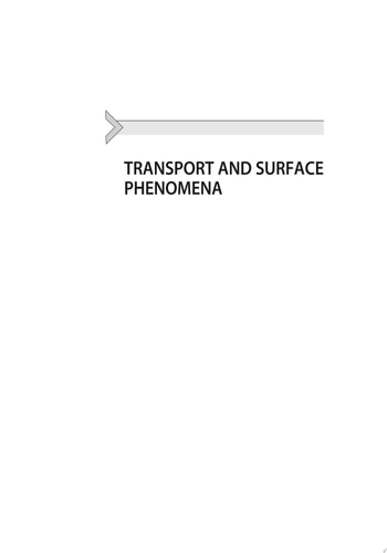Transport and Surface Phenomena