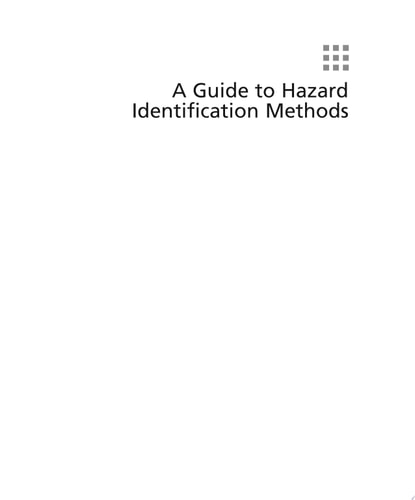 A Guide to Hazard Identification Methods