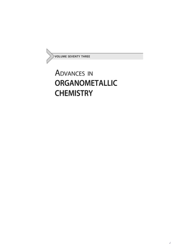 Advances in Organometallic Chemistry