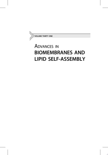 Advances in Biomembranes and Lipid Self-Assembly