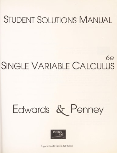 Student Solutions Manual for Multivariable Calculus
