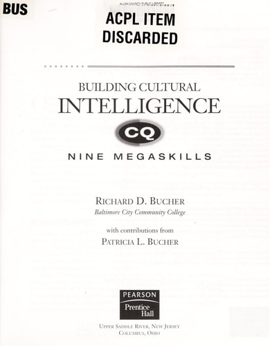 Building Cultural Intelligence (CQ) Nine Megaskills