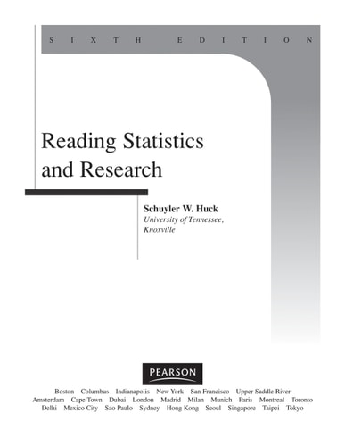 Reading Statistics and Research