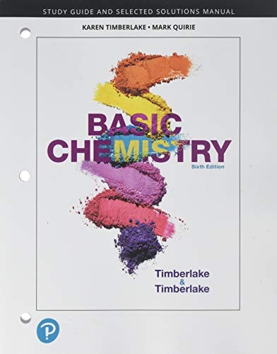 Study Guide and Selected Solutions Manual for Basic Chemistry
