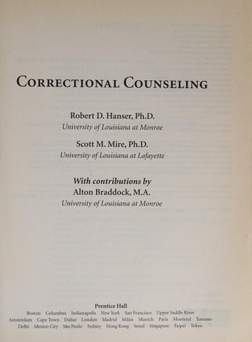 Correctional Counseling