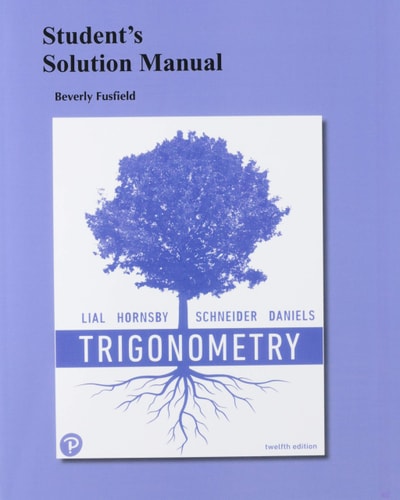 Student's Solutions Manual for Trigonometry