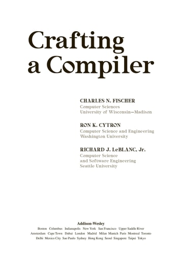Crafting A Compiler