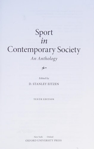 Sport in Contemporary Society An Anthology
