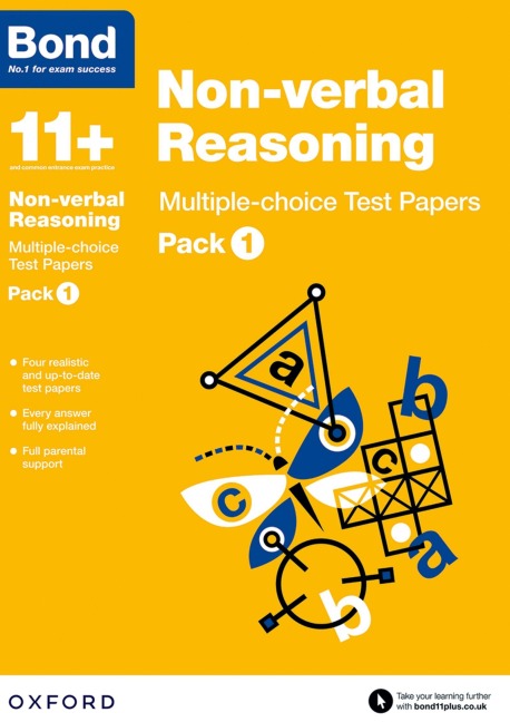 Bond 11+: Non-verbal Reasoning: Multiple-choice Test Papers: Ready for the 2026 exam (for GL Assessment & other 11 plus exams): Pack 1