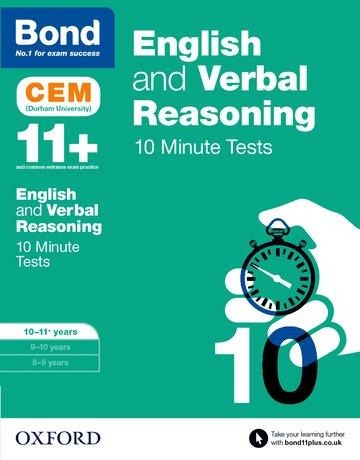 English & Verbal Reasoning: Bond 11+ CEM 10 Minute Tests: Ready for the 2026 Cambridge Select Insight exam: 10-11 years