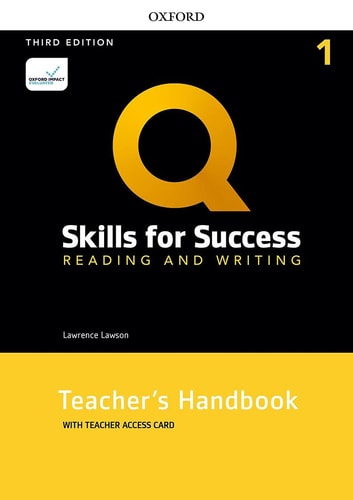 Q: Skills for Success: Level 1: Reading and Writing Teacher's Handbook with Teacher's Access Card Level 1 Reading and Writing Teacher's Handbook with Teacher's Access Card