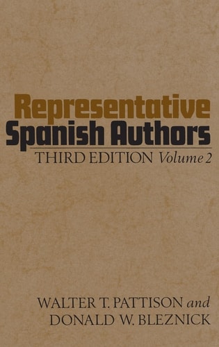Representative Spanish Authors: Volume II