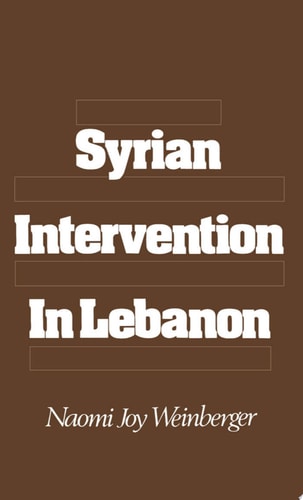 Syrian Intervention in Lebanon The 1975-76 Civil War