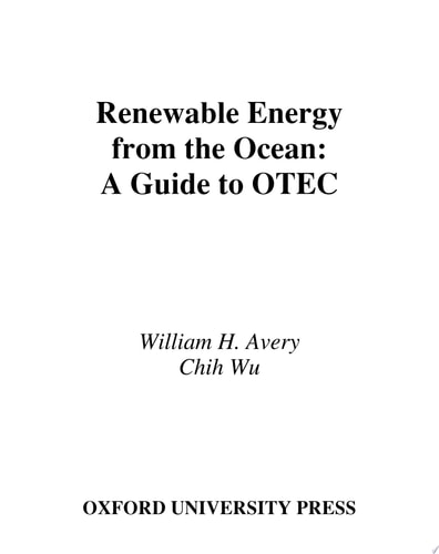 Renewable Energy from the Ocean A Guide to OTEC