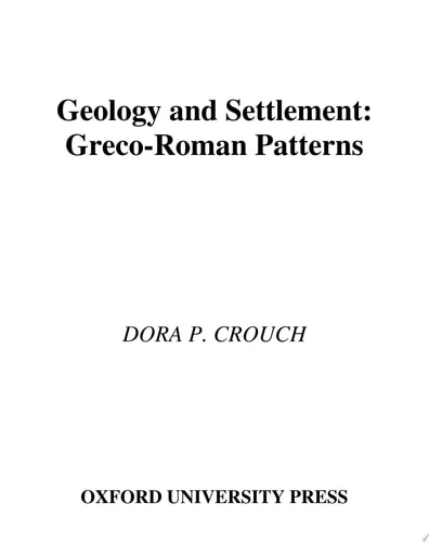 Geology and Settlement Greco-Roman Patterns