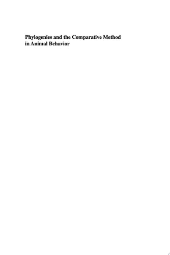 Phylogenies and the Comparative Method in Animal Behavior