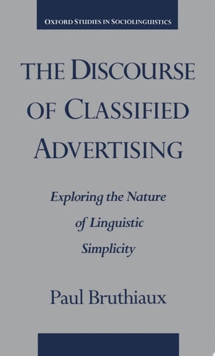 The Discourse of Classified Advertising Exploring the Nature of Linguistic Simplicity