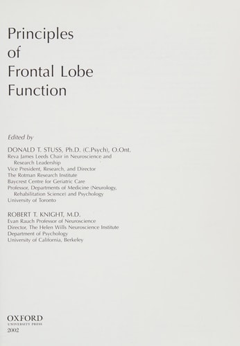 Principles of Frontal Lobe Function
