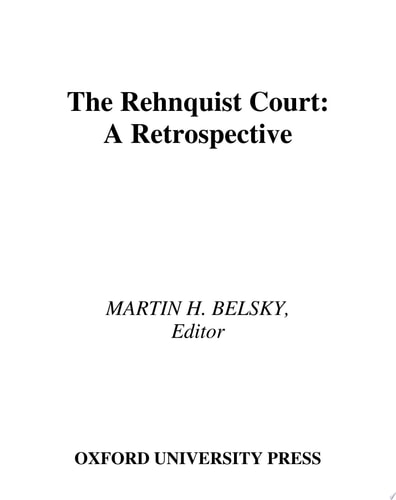 The Rehnquist Court A Retrospective