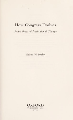 How Congress Evolves Social Bases of Institutional Change