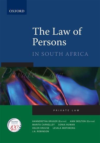 The Law of Persons in South Africa: Private Law