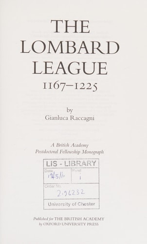 The Lombard League, 1167-1225
