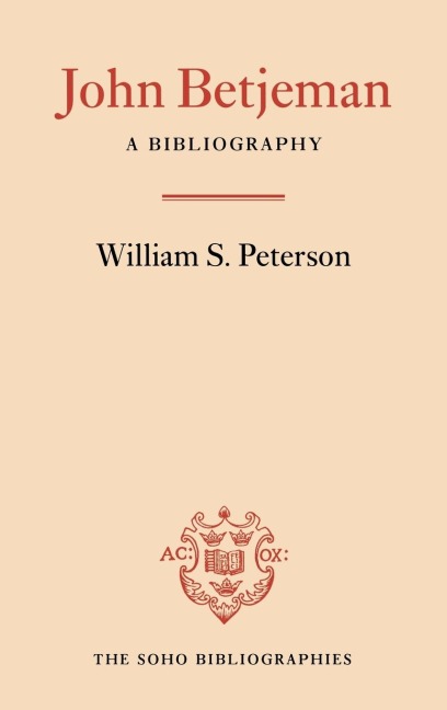 John Betjeman: A Bibliography