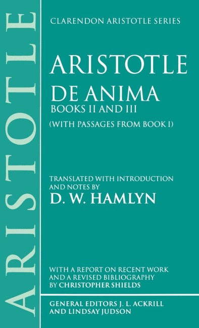 de Anima: Books II and III (with Passages from Book I)