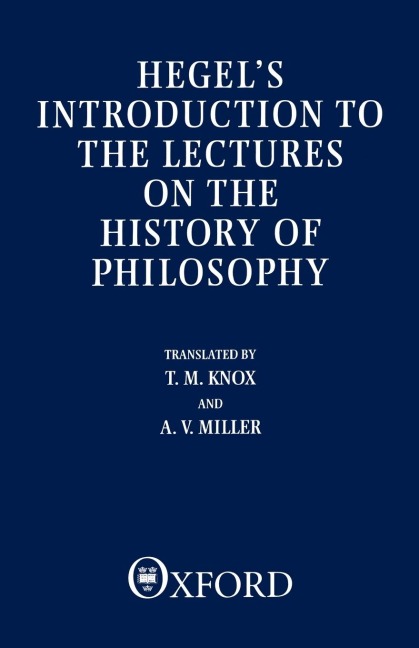 Hegels Introduction to the Lectures on the History of Philosophy