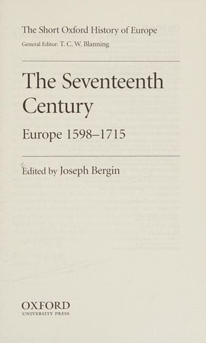 The Seventeenth Century Europe 1598-1715