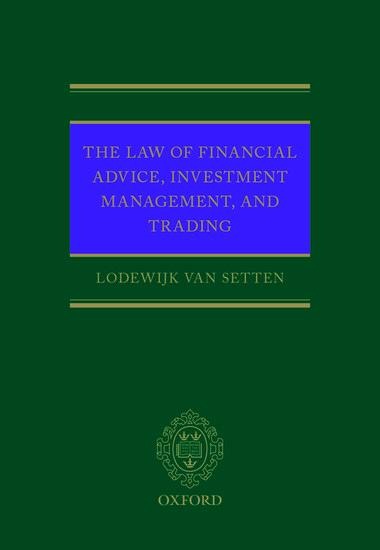 Law of Financial Advice, Investment Management, and Trading