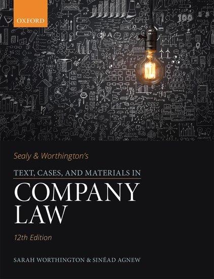 Sealy & Worthingtons Text, Cases, and Materials in Company Law