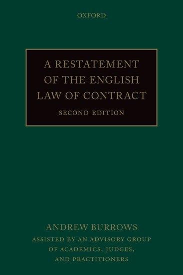 A Restatement of the English Law of Contract