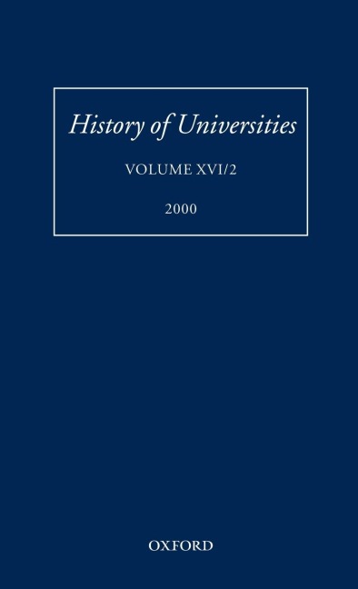 History of Universities: Volume Xvi(2):2000