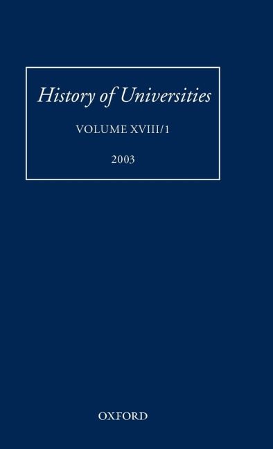 History of Universities: Volume XVIII/1
