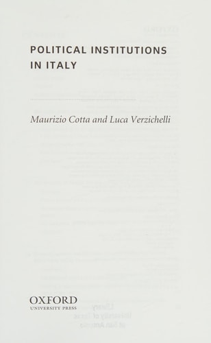 Political Institutions in Italy